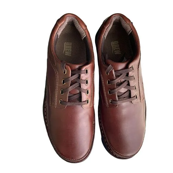 Drew Orthopedic Shoes Toledo II Casuals Mens 11.5 Wide Brown Brandy Leather NIB