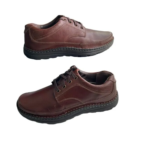 Drew Orthopedic Shoes Toledo II Casuals Mens 11.5 Wide Brown Brandy Leather NIB