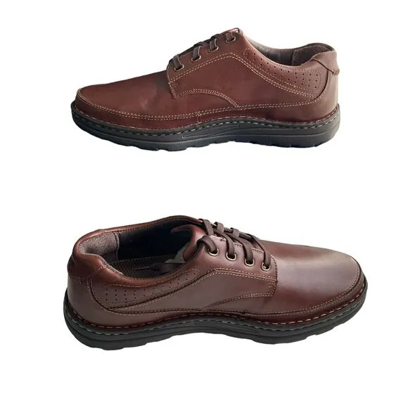 Drew Orthopedic Shoes Toledo II Casuals Mens 11.5 Wide Brown Brandy Leather NIB