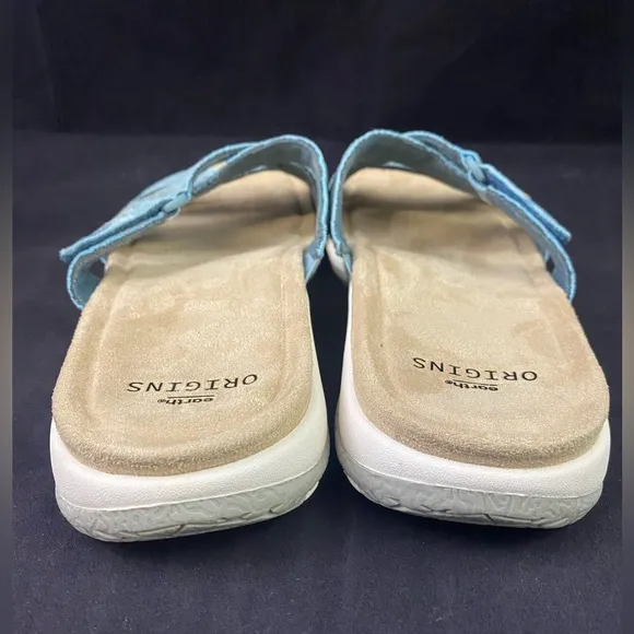 Earth Origins Savoy Shantel Sandals Women's 11M Blue Suede Slide