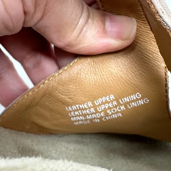 Earthies Taupe Leather Mauve Seria Shoes Sandals 9.5 B Arch Support Ankle Strap