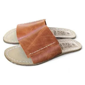 Earthing Harmony Grounding &amp; Earthing Barefoot Slide On Leather Sandals Womens 9