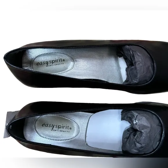 Easy Spirit Women’s Anti-Gravity Black Square Toe Slip On Shoes Size‎ 7.5