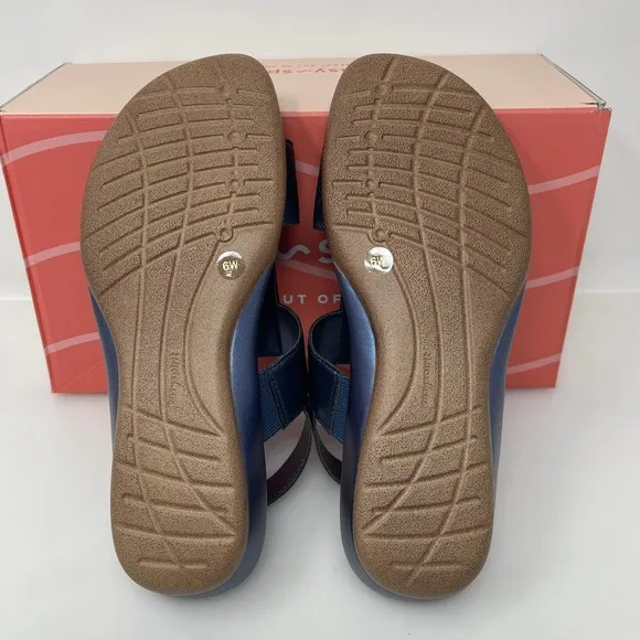 Easy Spirit Womens Hazel‎ Open Toed Sandals in Navy 6 Wide New Retail $79