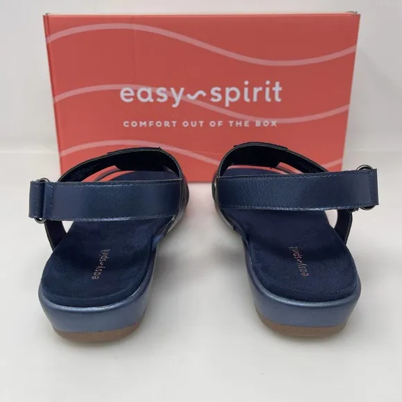 Easy Spirit Womens Hazel‎ Open Toed Sandals in Navy 6 Wide New Retail $79