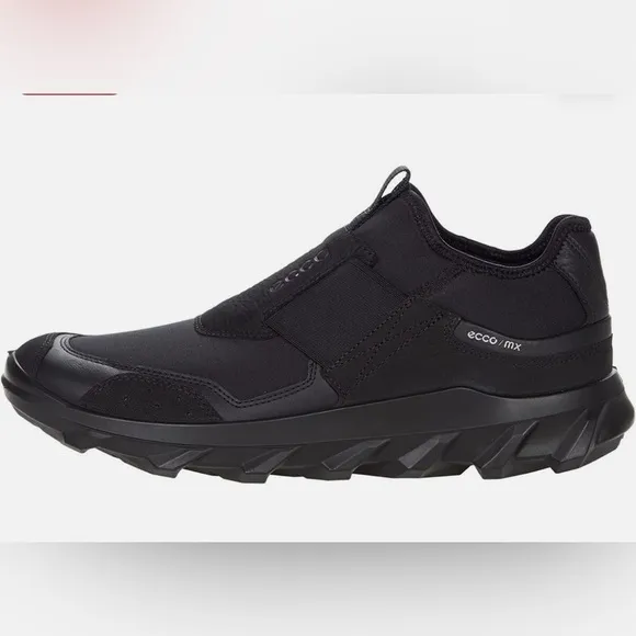 ECCO Mens Black Mx Low Slip-On comfort tennis shoes