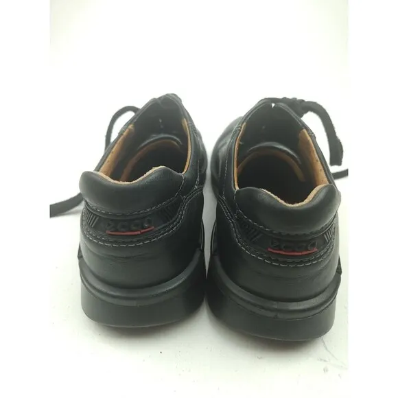 Ecco Mens Fusion Bicycle Toe Tie  Leather Oxford Shoes Black 39 US 5-5.5