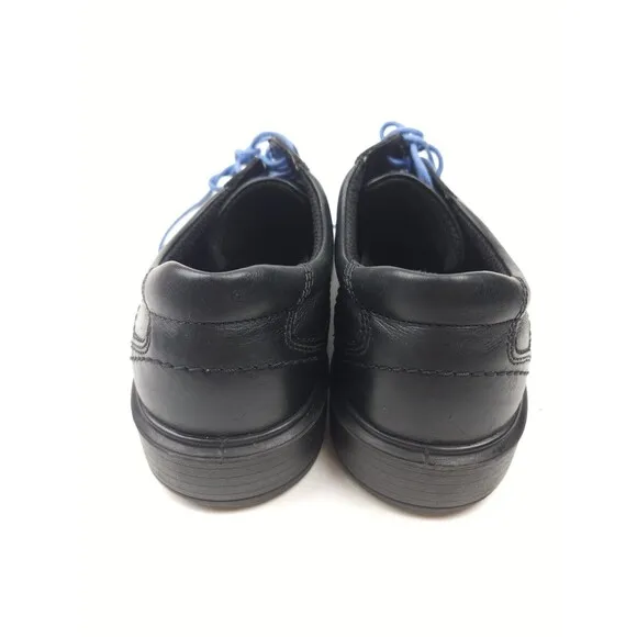 ECCO Men's Helsinki Bicycle Toe Leather Shoes Size 42 US 8-8.5 Black