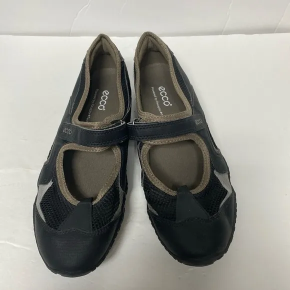 Ecco Women’s Receptor Tech Mary Jane Black Slip On Comfort Shoes Size 9