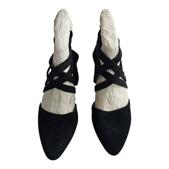 Eileen Fisher Juku Pump Strappy Suede Size 7 Block Heels 1083. (NWOB) Minimalist