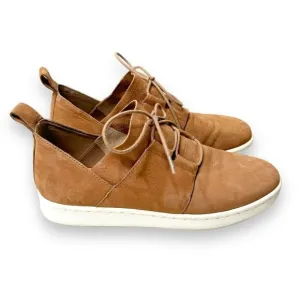 Eileen Fisher Kipling Tumbling Easy Nubuck Chestnut Leather Sneakers Women’s 7.5