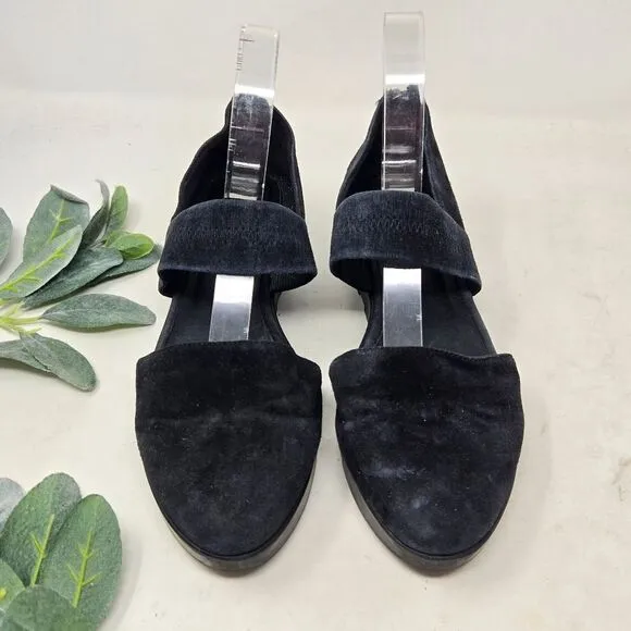 EILEEN FISHER Suede Platform Mary Jane Shoes Size 9