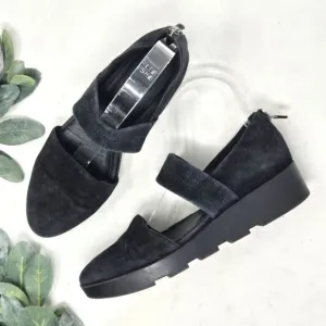 EILEEN FISHER Suede Platform Mary Jane Shoes Size 9