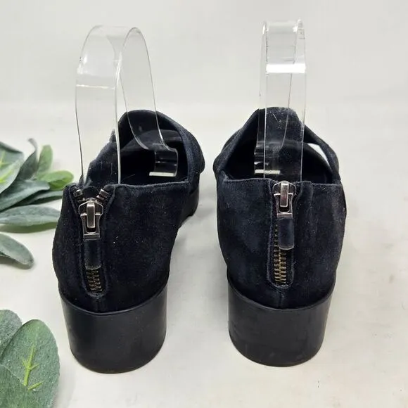 EILEEN FISHER Suede Platform Mary Jane Shoes Size 9