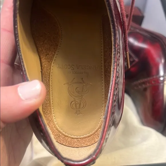 Elegant Burgundy Leather Men's Dress Shoes