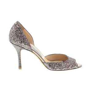 Elegant Glitter Peep-Toe Heels