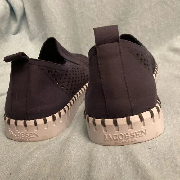 EUC Isle Jacobsen Mens Tulip Slip OnLeather Casual Flat Sneaker Shoe Sz 46/US 12