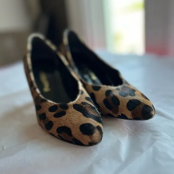 EUC VTG 70s Philip Joseph sz 38 calfskin leopard spring Caledonia Toronto