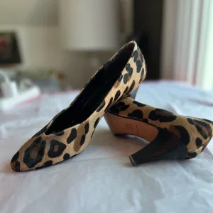 EUC VTG 70s Philip Joseph sz 38 calfskin leopard spring Caledonia Toronto