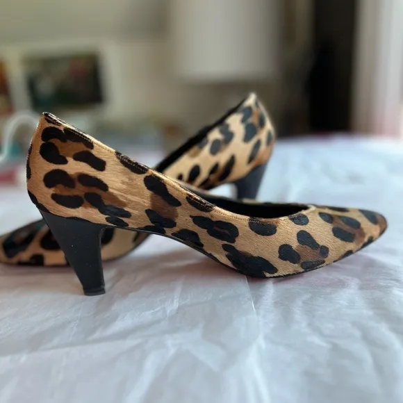 EUC VTG 70s Philip Joseph sz 38 calfskin leopard spring Caledonia Toronto