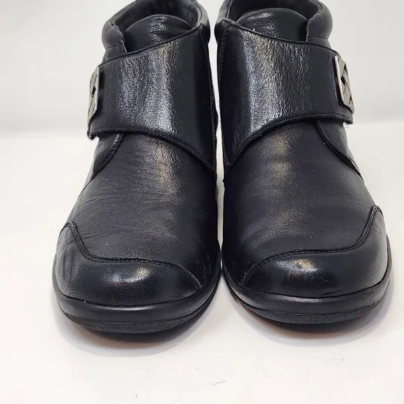 Fidelio Women Hallux Fabia Black Leather Ankle Boots Size UK 6.5 US 8.5 Comfort