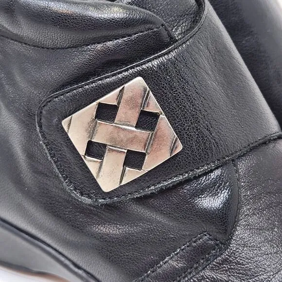 Fidelio Women Hallux Fabia Black Leather Ankle Boots Size UK 6.5 US 8.5 Comfort