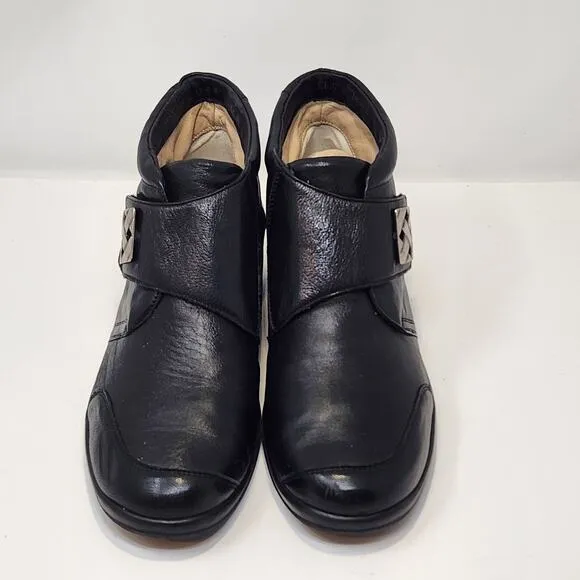 Fidelio Women Hallux Fabia Black Leather Ankle Boots Size UK 6.5 US 8.5 Comfort