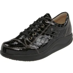 Finn Comfort Ikebukuro Oxford shoes in black patent leather size 8