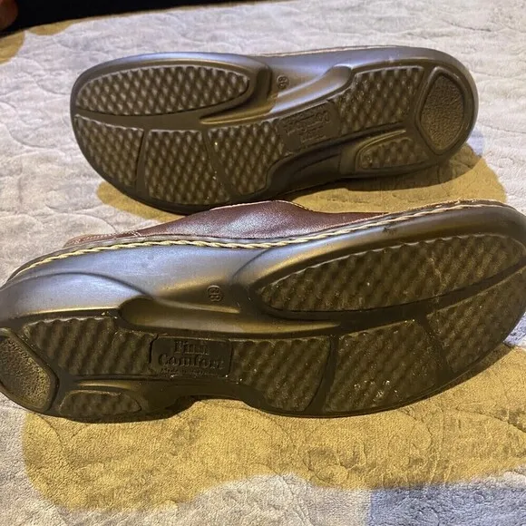 Finn Comfort Shoes Mary Janes Made in Germany Brown Soft Leather Womens Size 7.5