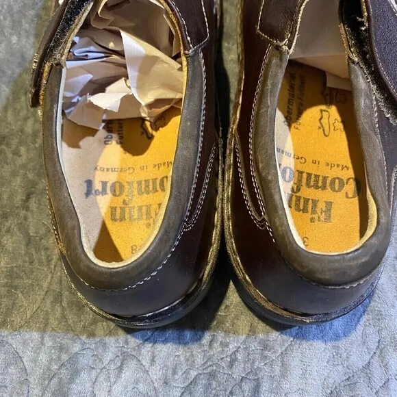 Finn Comfort Shoes Mary Janes Made in Germany Brown Soft Leather Womens Size 7.5