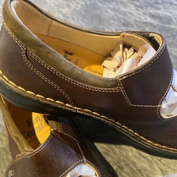 Finn Comfort Shoes Mary Janes Made in Germany Brown Soft Leather Womens Size 7.5