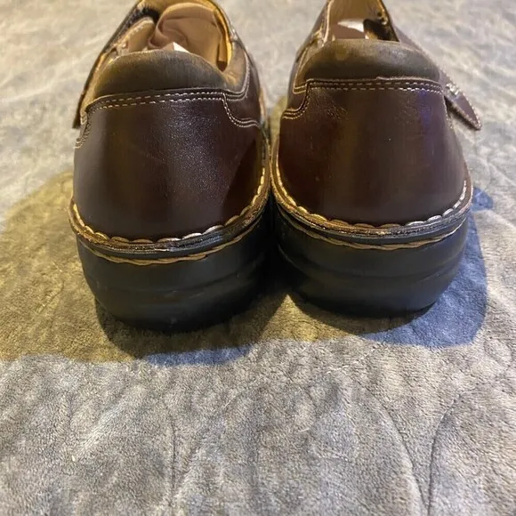 Finn Comfort Shoes Mary Janes Made in Germany Brown Soft Leather Womens Size 7.5