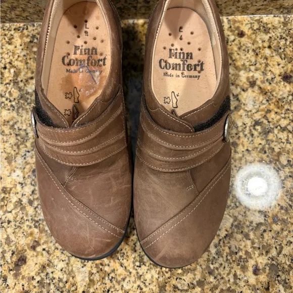 Finn Comfort Women’s Galway Tan Leather Orthopedic Walking Shoes Size 4 US 6.5