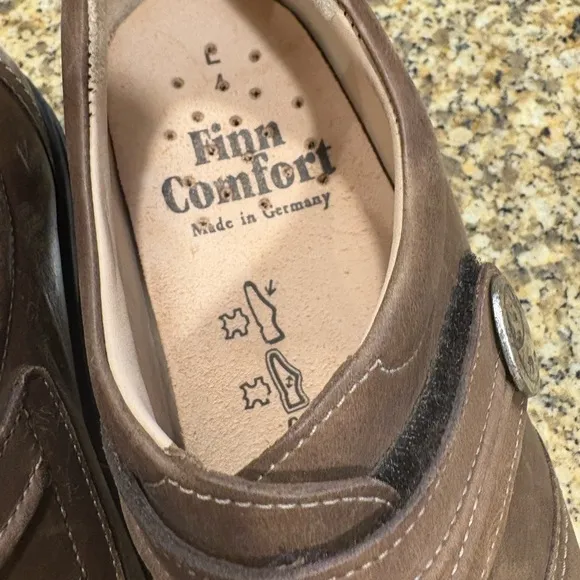 Finn Comfort Women’s Galway Tan Leather Orthopedic Walking Shoes Size 4 US 6.5