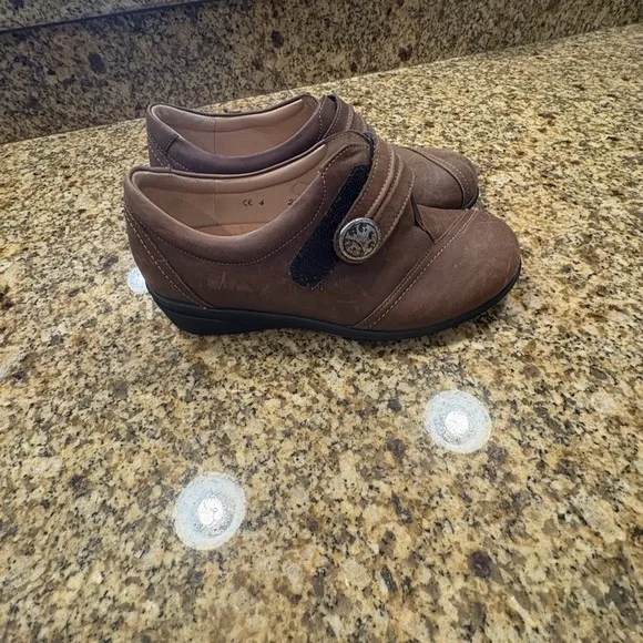 Finn Comfort Women’s Galway Tan Leather Orthopedic Walking Shoes Size 4 US 6.5