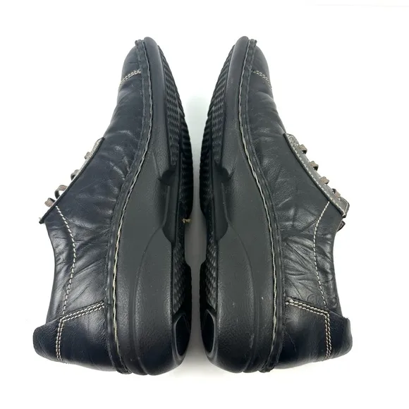 Finn Lexington Comfort Shoes Womens 9.5 Black Leather Lace Up Mens 7.5 EU 40
