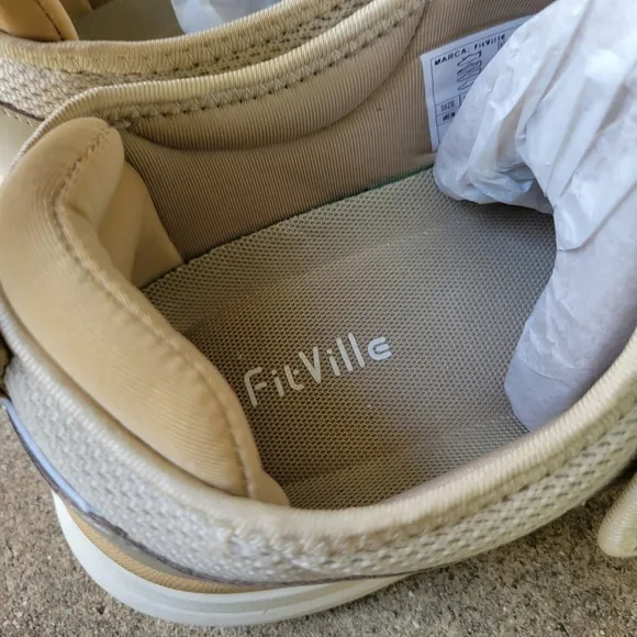 Fitville Easy Top Diabetic/ Orthopedic Shoes Khaki Men's Size 13.5 Wide