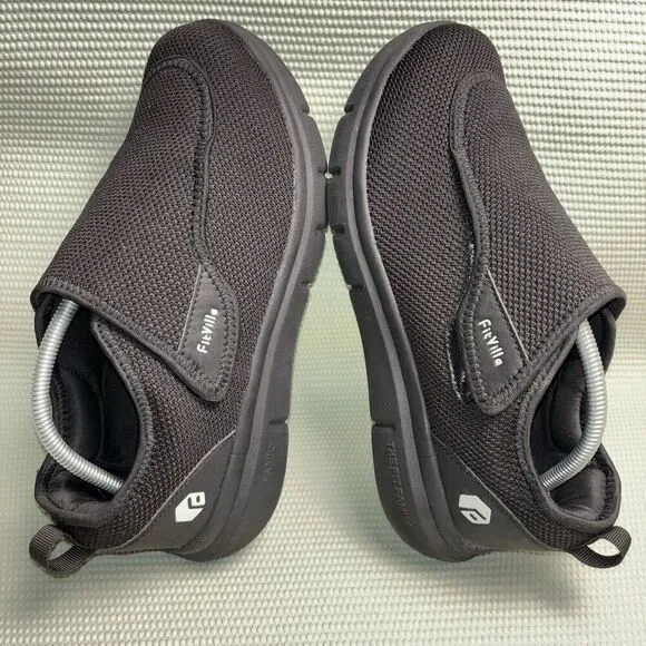 Fitville EasyTop Wings V2 Diabetic Comfort Shoes Sneakers Mens Size 10.5EW Black