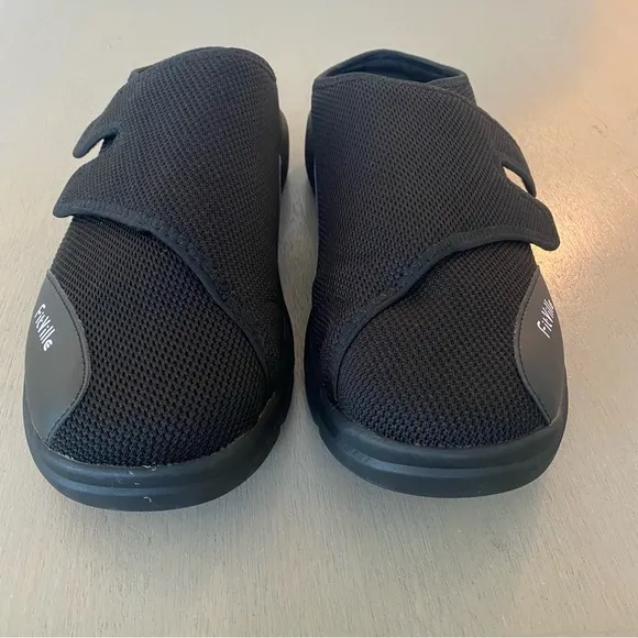 FitVille Men's Diabetic Shoes Slip-On Mules for Swollen Feet Adjustable 15EW