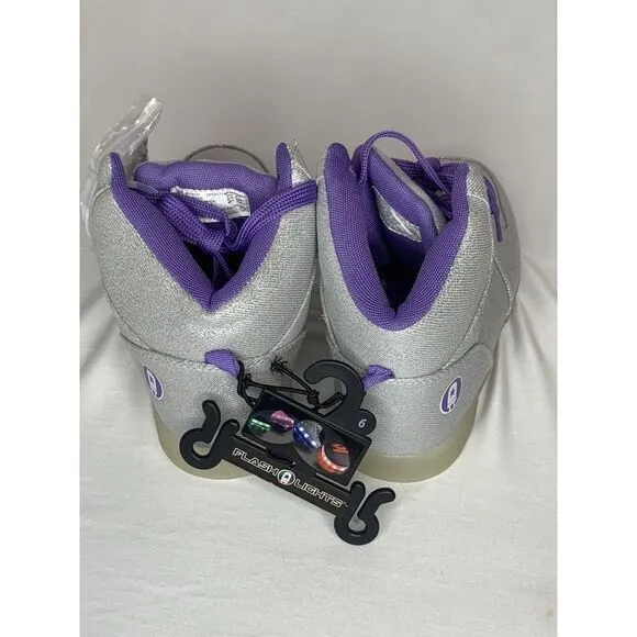 Flash Lights Light-up Purple Sneakers Size 6‎