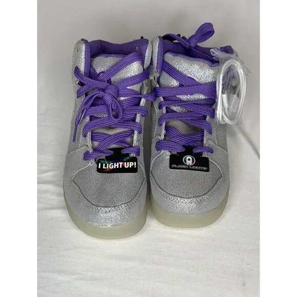 Flash Lights Light-up Purple Sneakers Size 6‎