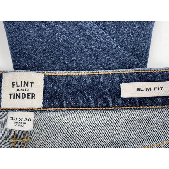 Flint And Tinder Men's Slim Fit Denim Jeans Size 33x30 (Actual 33x29) 5-Pocket
