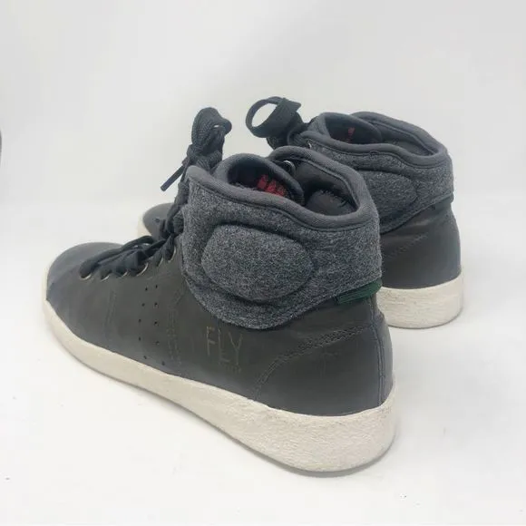 FLY LONDON | Men’s Gray High Top Lace Up Sneakers Size 43 (US 10)