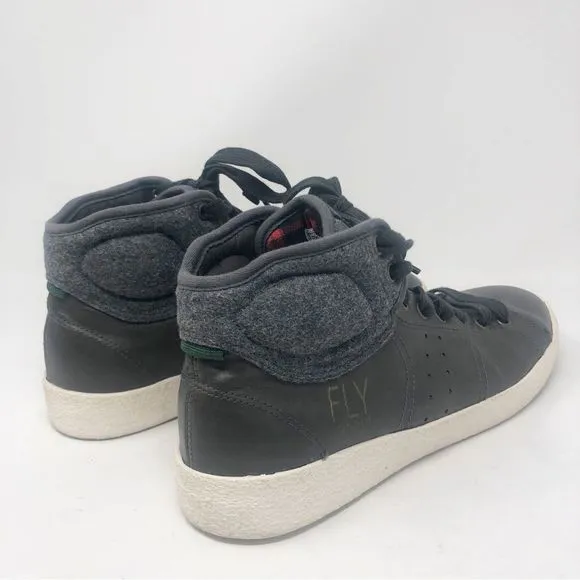 FLY LONDON | Men’s Gray High Top Lace Up Sneakers Size 43 (US 10)