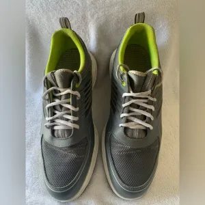 Foot Joy Fury 51102 Men’s Golf Shoes Size 9.5 M Gray and Green With Spikes