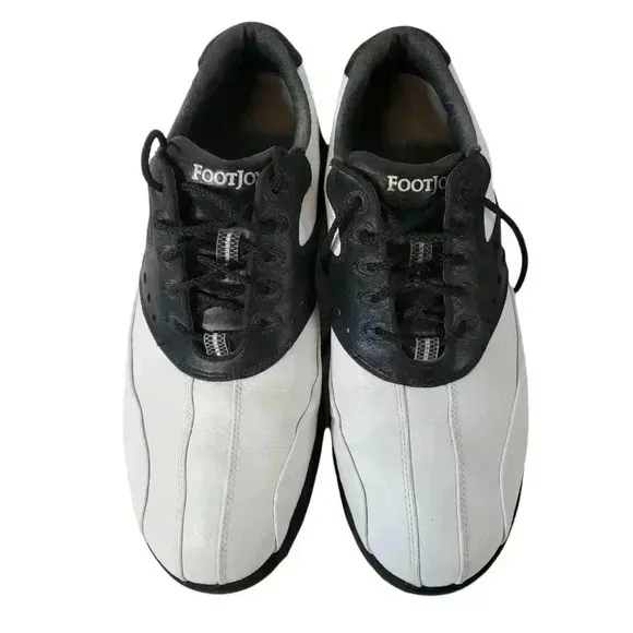 Foot Joy Mens Super Lites Golf Shoes White Black 58023 Lace Up Low Top 9.5M