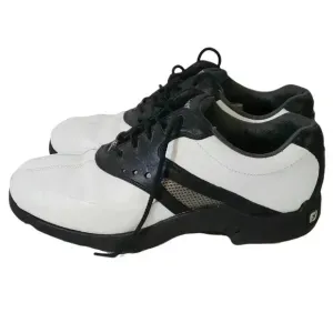 Foot Joy Mens Super Lites Golf Shoes White Black 58023 Lace Up Low Top 9.5M