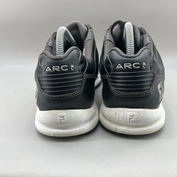 Footjoy ARC SL Spikeless Golf Shoes Men Size 8.5 W Black White Comfort Sneakers