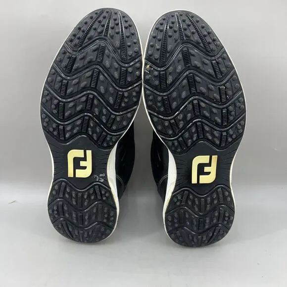 Footjoy ARC SL Spikeless Golf Shoes Men Size 8.5 W Black White Comfort Sneakers