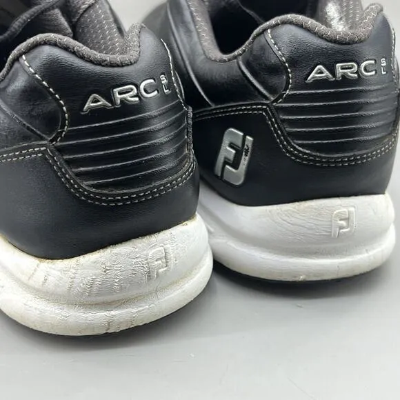 Footjoy ARC SL Spikeless Golf Shoes Men Size 8.5 W Black White Comfort Sneakers